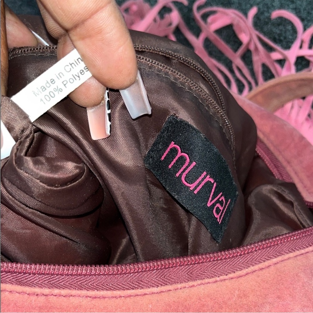 Fringed Pink Handbag - Picture 3 of 4